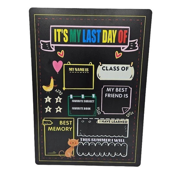 First and Last Day Of School Chalkboard, Back To School, Children, Kids Memories - Picture 2 of 2